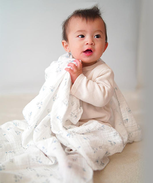 ベビー・赤ちゃん 2重ガーゼ 夏 おくるみ ひざ掛け/ブランケット/ガーゼケット 綿100% ダブルガーゼ 薄手 b00495