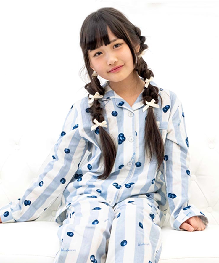 パジャマ 女の子 綿 長袖 110 120 130 140 150 ガールズ 綿100