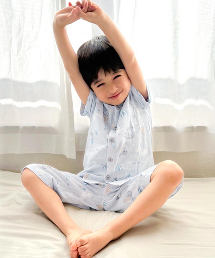 男の子 キッズ パジャマ 半袖 綿100 ダブルガーゼ 夏 綿