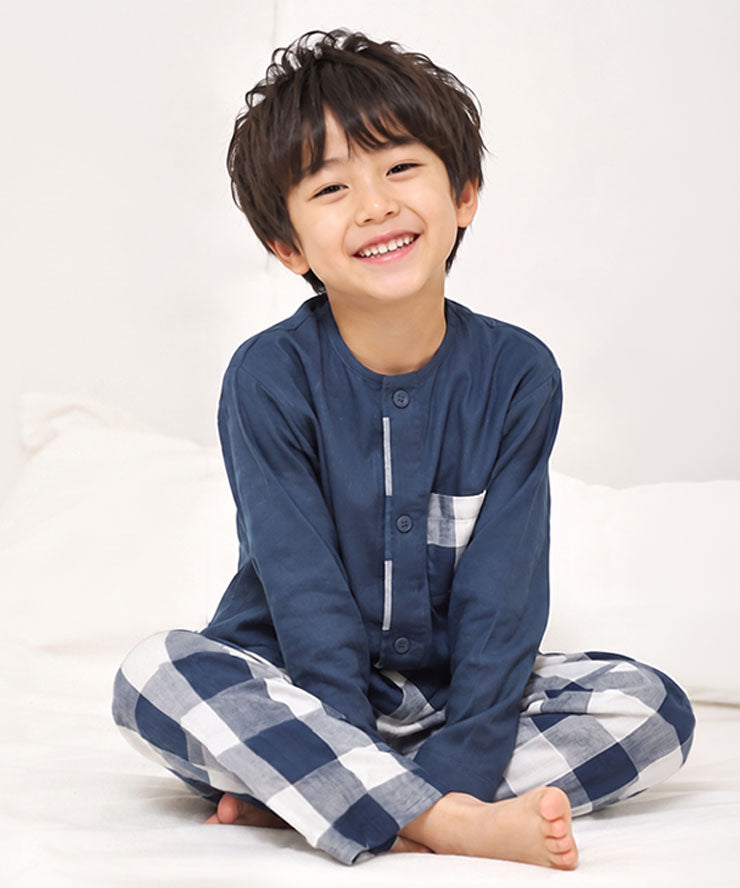 男の子 パジャマ 長袖 綿100% 春 ダブルガーゼ キッズ 2重ガーゼ 110cm 120cm 130cm 140cm 150cm 160cm b00318