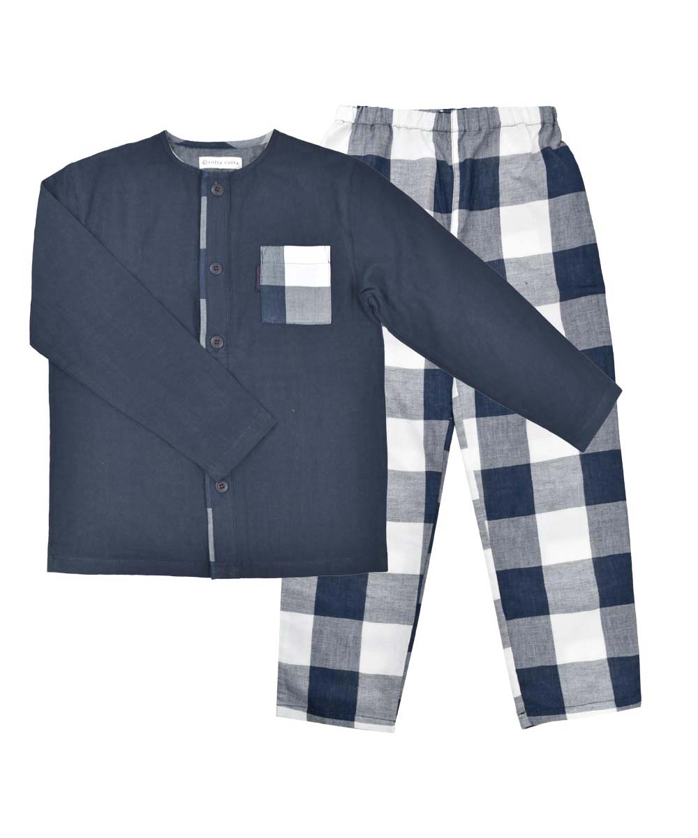 春 パジャマ 男の子 長袖 綿100% キッズダブルガーゼ 2重ガーゼ 前開き