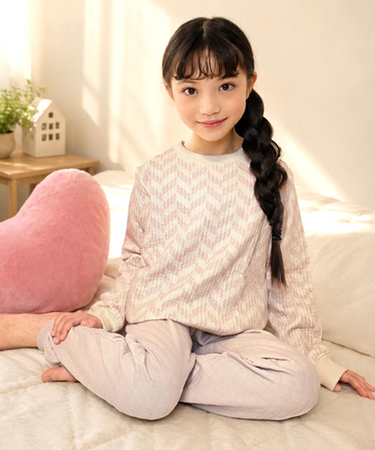 ヘリンボーンニットPK