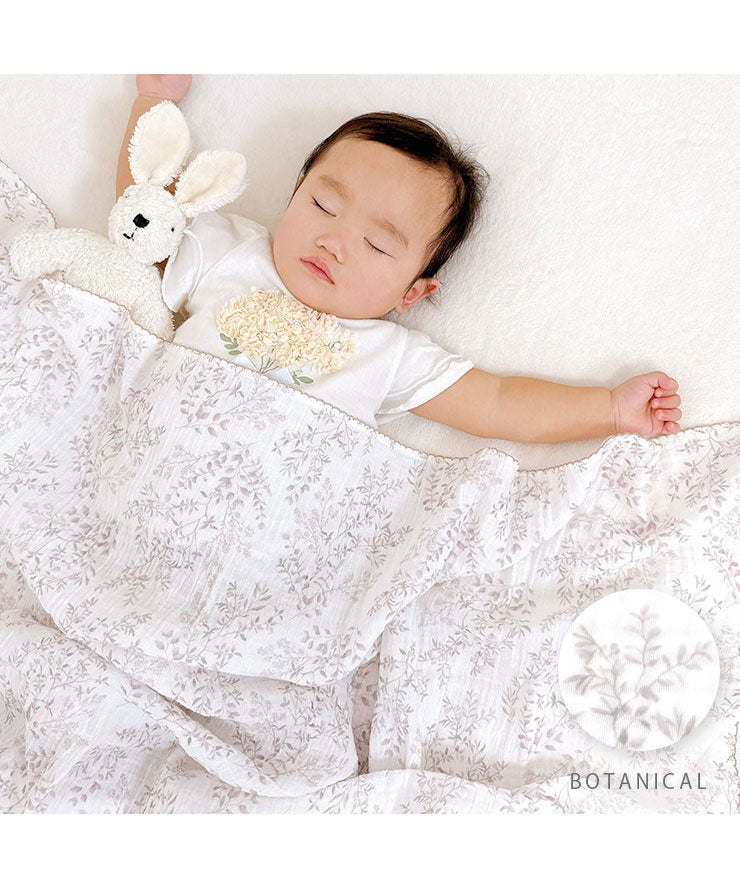 赤ちゃん・ベビー用 2重ガーゼ おくるみ ひざ掛け／ブランケット