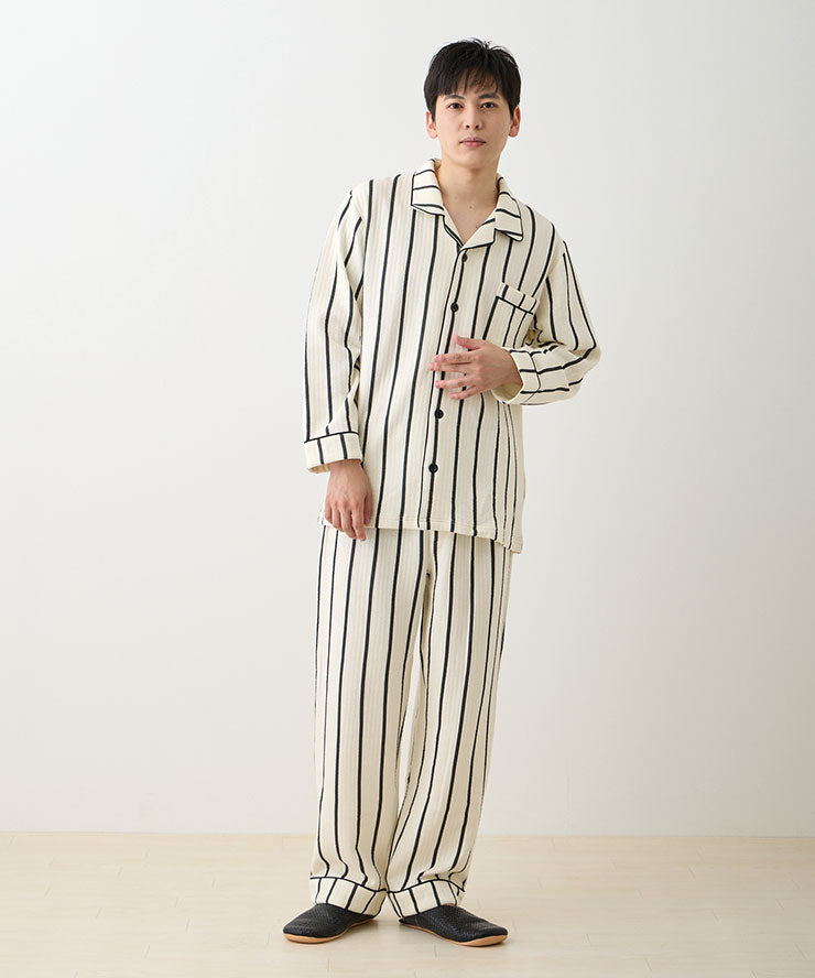 ストライプOF×BK (176cm/M着用)