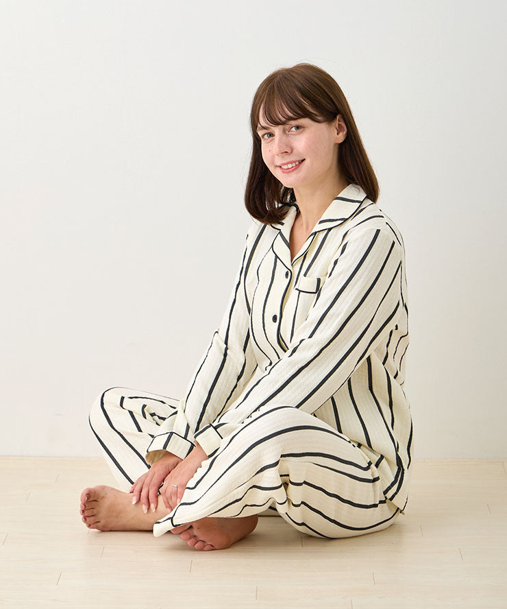 ストライプOF×BK（身長160cm・M着用）