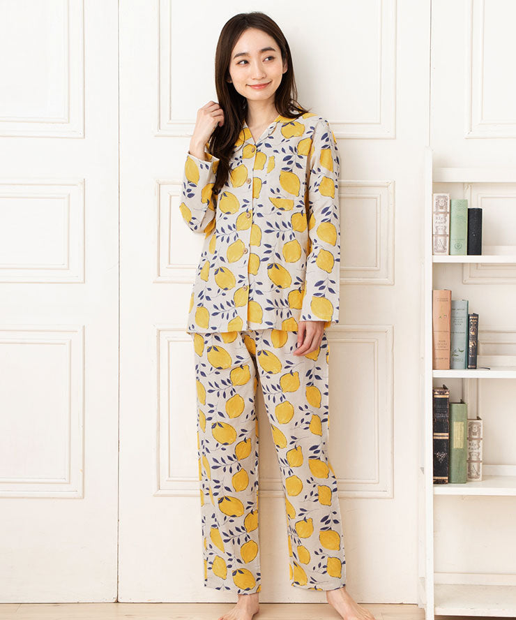 パジャマ レディース 綿 長袖 コットン M L XL 母の日 綿100
