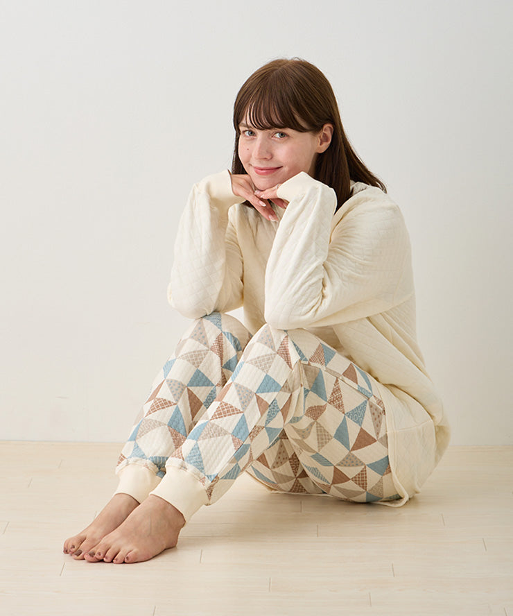 パジャマ レディース 綿 チュニック 長袖 S M L 冬 女性 綿100