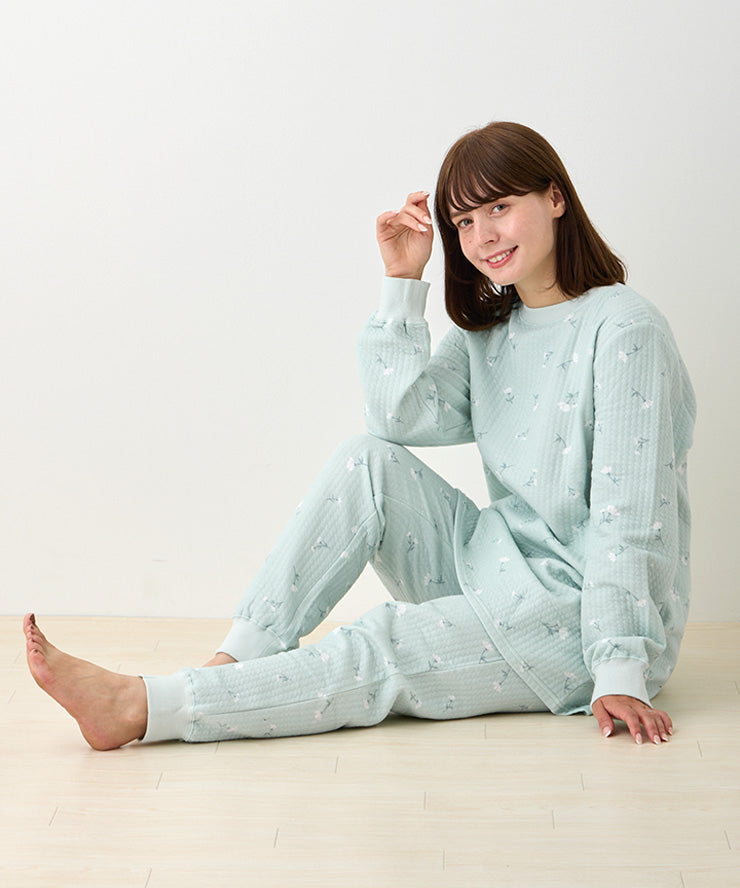 パジャマ レディース 冬 綿 チュニック 長袖 S M L 冬用 女性 綿100