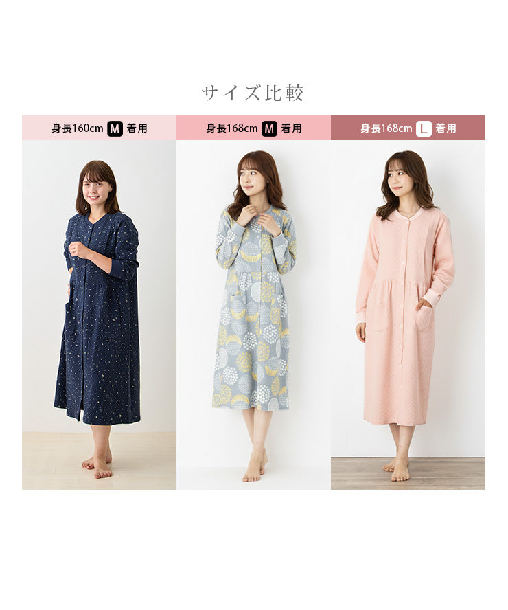 パジャマ マタニティ 綿 ワンピース 長袖 妊婦 前開き レディース 綿