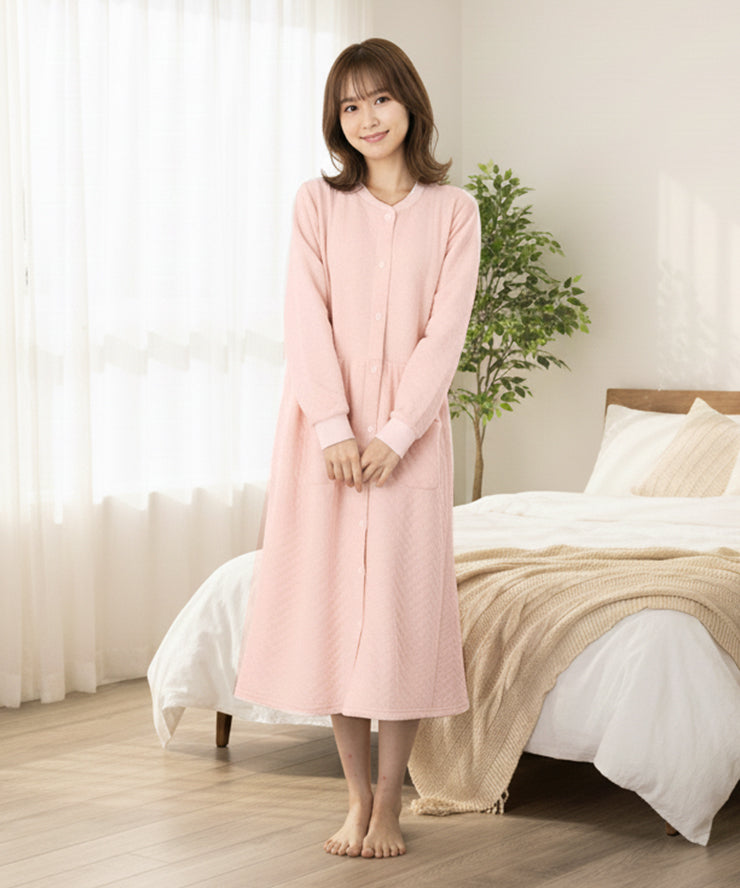 マシュマロパジャマ　前開き　ワンピース ネグリジェ 前開き パジャマ ワンピース 夏 半袖 綿100