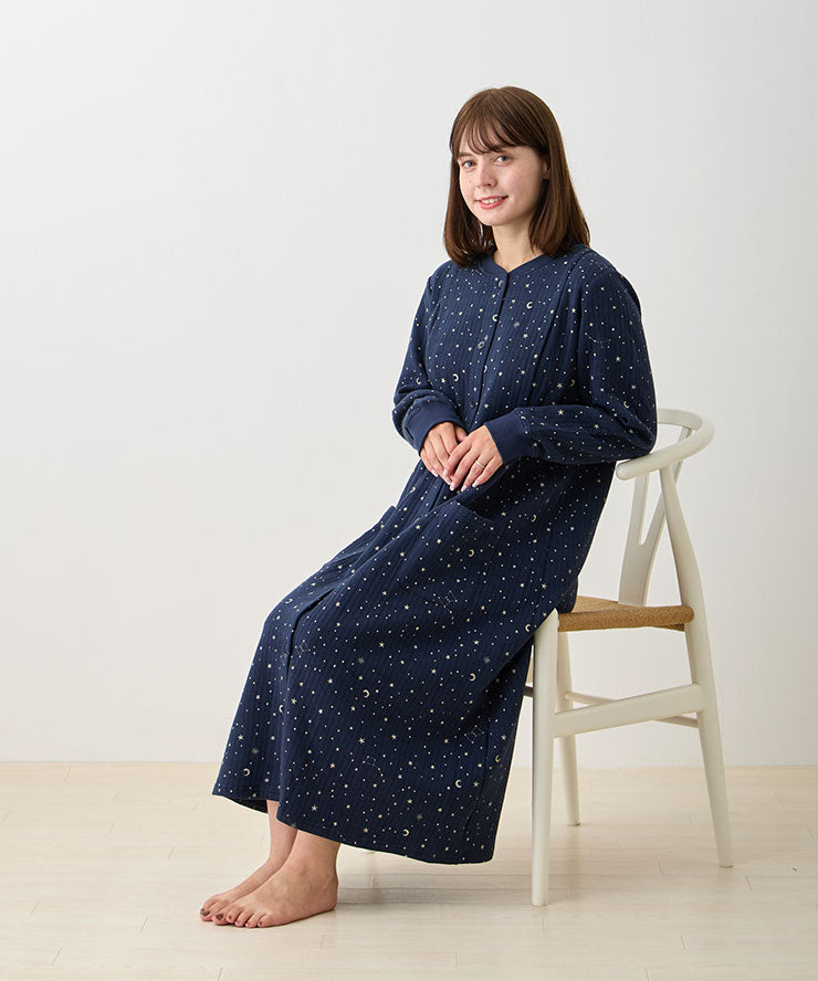 パジャマ マタニティ 綿 ワンピース 長袖 妊婦 前開き レディース 綿