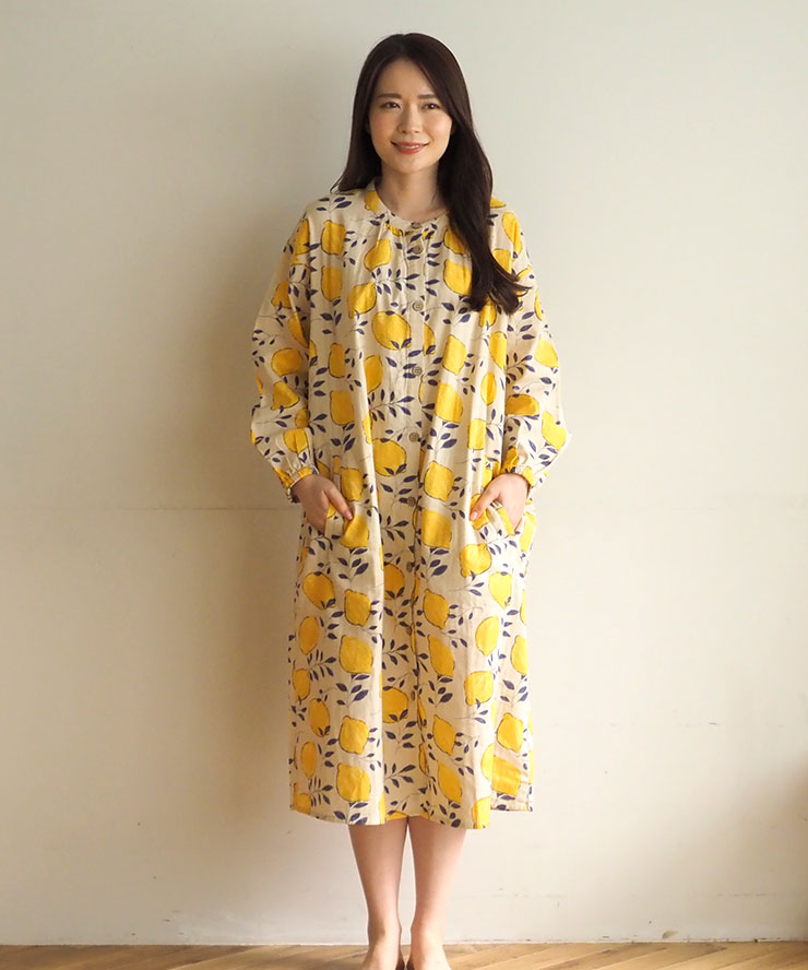 パジャマ レディース 綿 マタニティ ワンピース 長袖 女性 綿100