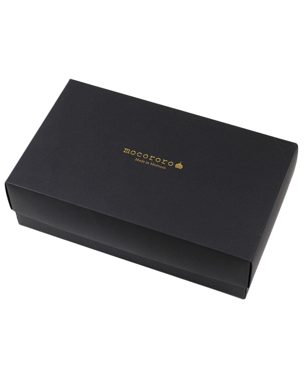 mocororoバブーシュ ギフトラッピング ブラック （2足用） ギフトボックス r00006