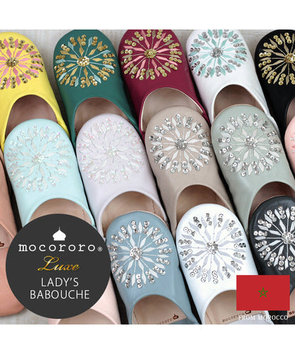 mocororo モコロロ モロッコバブーシュ 刺繍スパンコール レディース