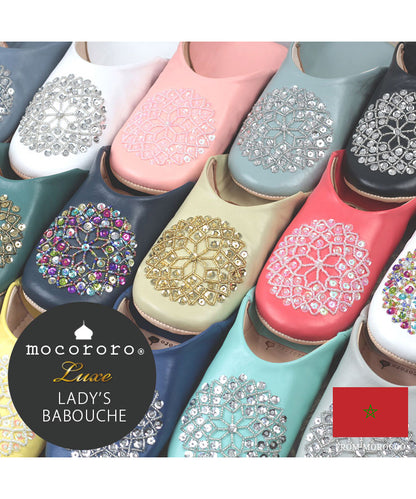 mocororo モロッコ バブーシュ ビーズ スパンコール レディース z00215