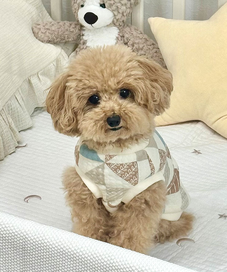 ペットウェア 犬服 猫服 袖なし [綿100%キルトニット] z00471